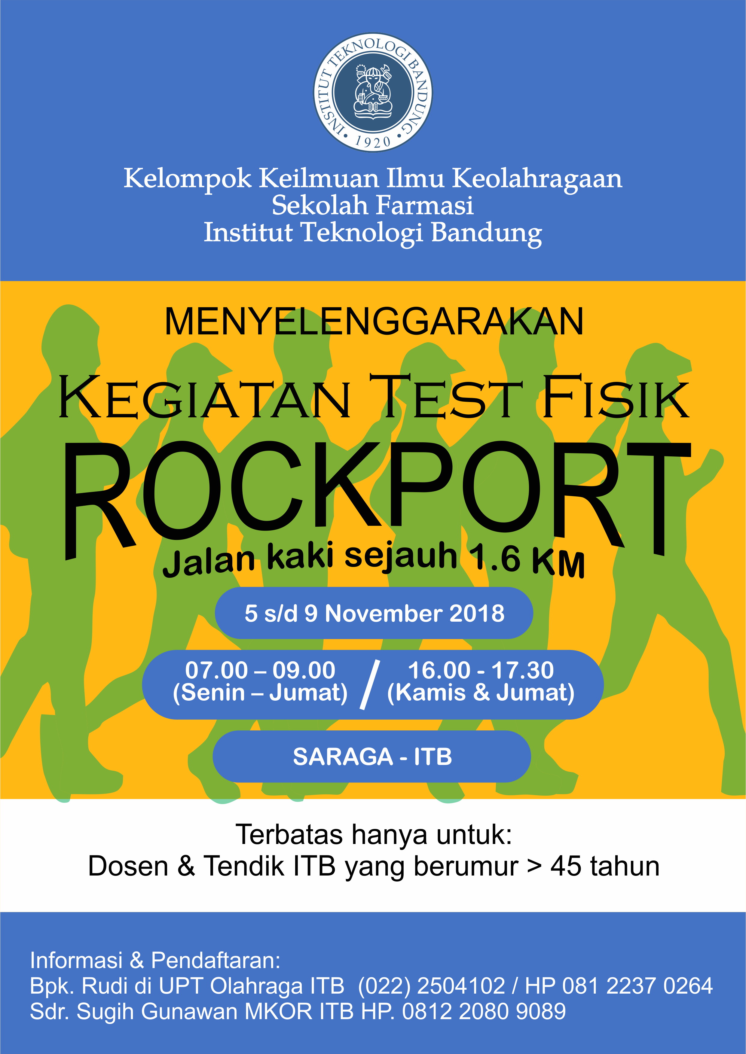 Kegiatan Test Rockport 5 9 November 2018 Sekolah Farmasi
