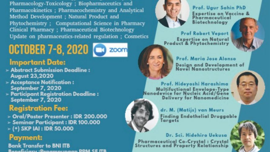 The 1st ITB International Conference on Pharmaceutical Sciences and Pharmacy 2020